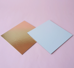 Изображение Подложка квадратная золото/белая  9*9 см